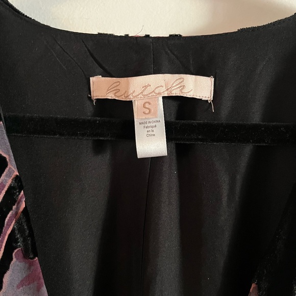 Anthropologie Hutch Floral Velvet Wrap Maxi Dress - Picture 4 of 6